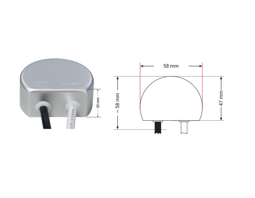 LED toiteplokk 24VDC 1.25A 30W IP67 58x58x25mm
