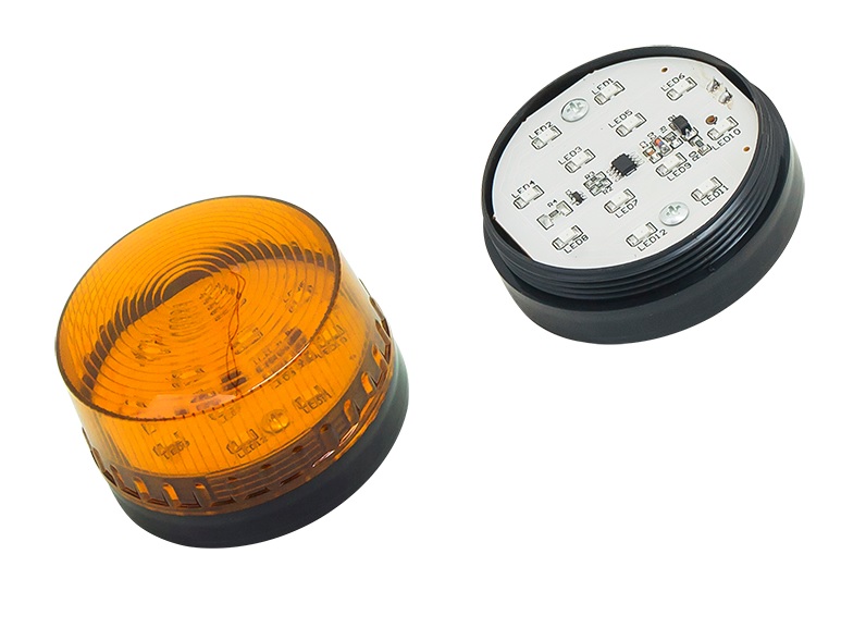 Oranz vilkur 12VDC 73mm LED 500/min 26-426