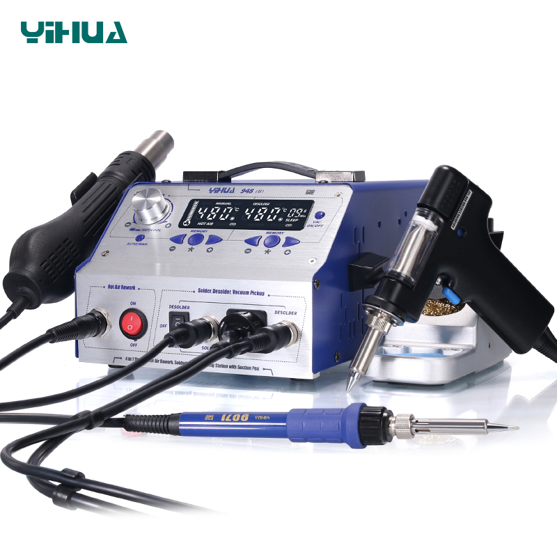 Паяльная станция паяльник 60W + выпаиватель 75W + горячий воздух 650W