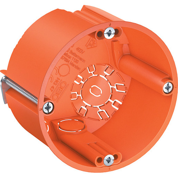 Junction box 68*47mm, recessed orange
