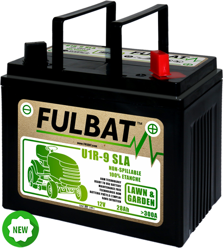 Lawn tractor battery SLA AGM 12V 28Ah 300CCA Garden -+ 196x125x156mm