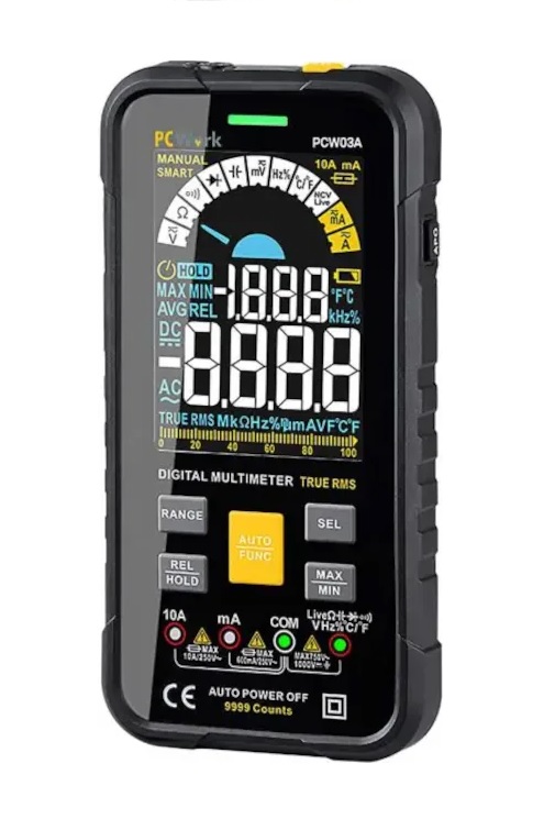 Digi multimeeter Smart 9999 TRMS ACV/DCV/ACA/DCA/R/C/f/NCV