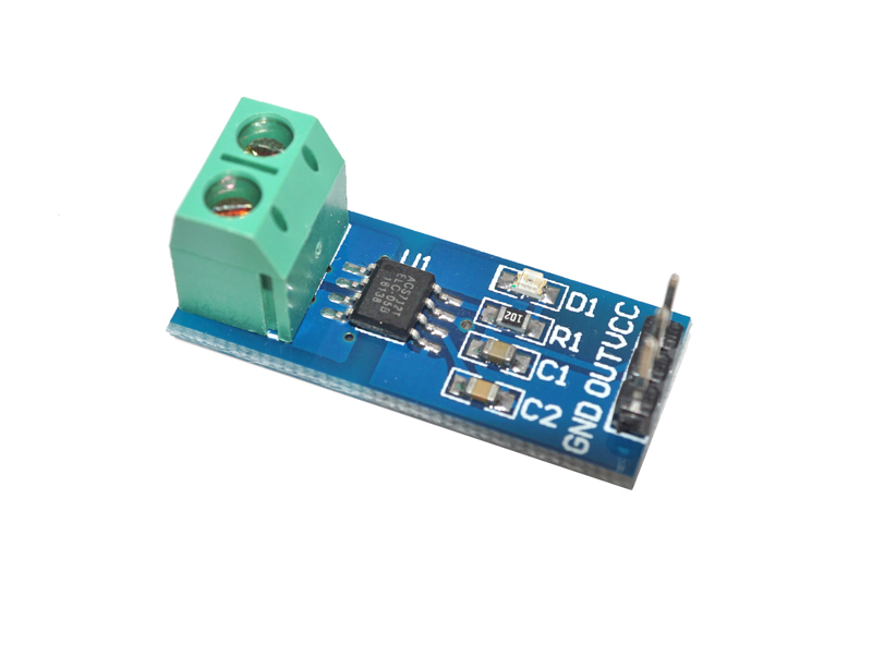 Halli efekti vooluandur 0...5DCA 100mV/A ACS712ELC-05B 5VDC Arduino