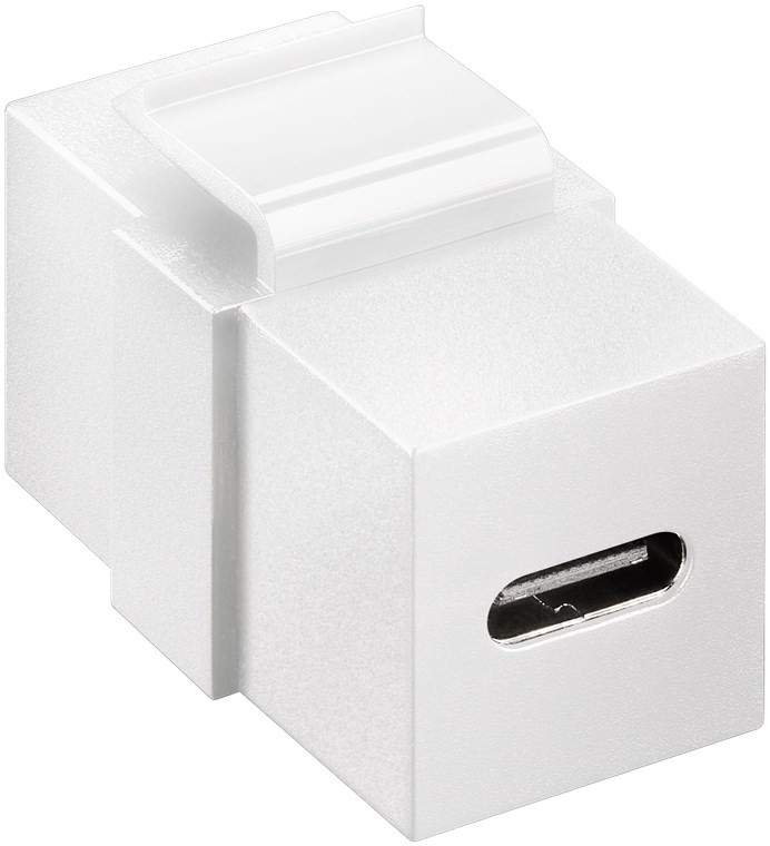 USB-C socket - USB-C socket 3.2 Gen.2 Keystone module, white