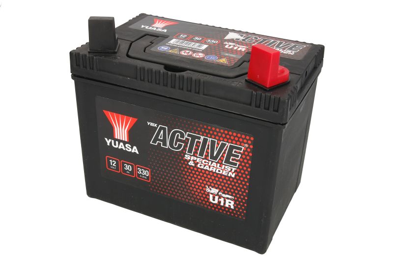 Lawn tractor battery SLA AGM 12V 30Ah 330CCA Yuasa +-