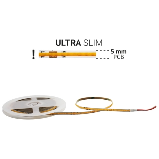 LED riba COB 5m*5mm 24V 10W 90lm/W soe valge 3000K IP20