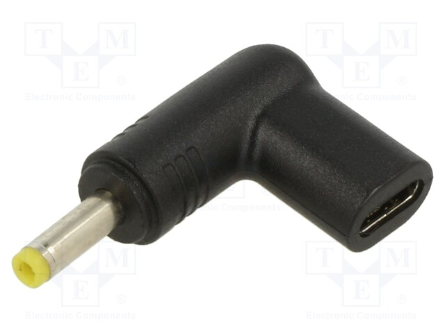 Adapter; USB C socket ->DC 4,0/1,7 plug; black; 100W; 5A, Lenovo