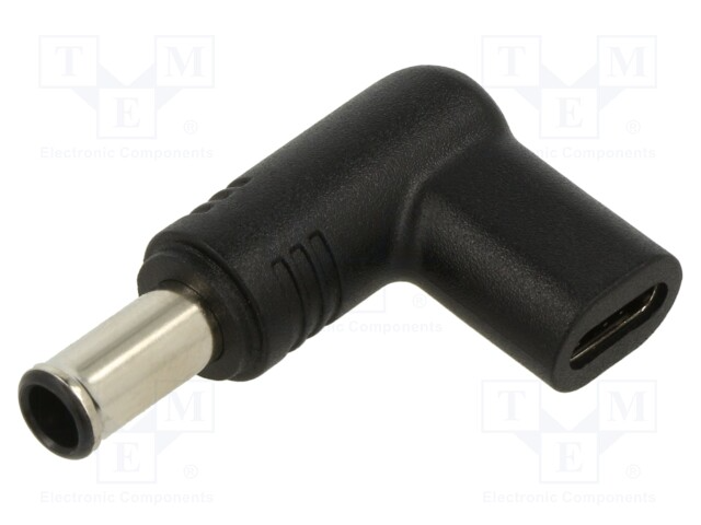 Adapter; USB C socket -> DC 6,5/4,4 plug; black; 100W; 5A, Sony