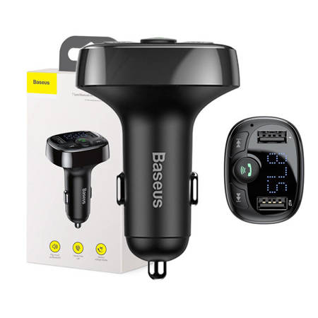 FM-модулятор в автомобиль BT micro SD USB 3.4A Baseus