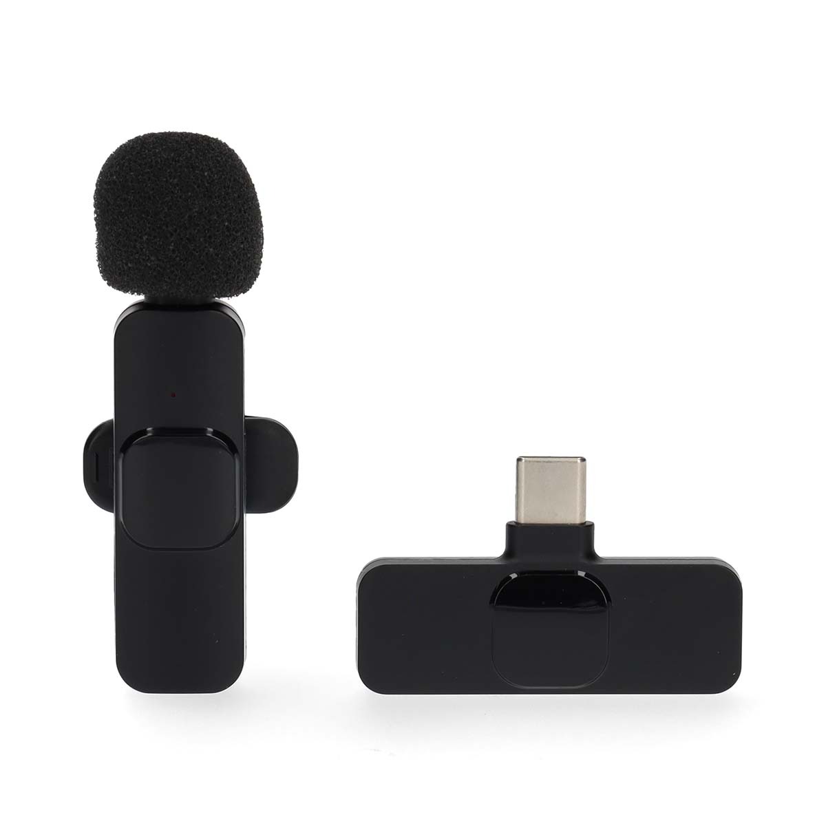 Петличный микрофон черный беспроводной USB-C для телефона