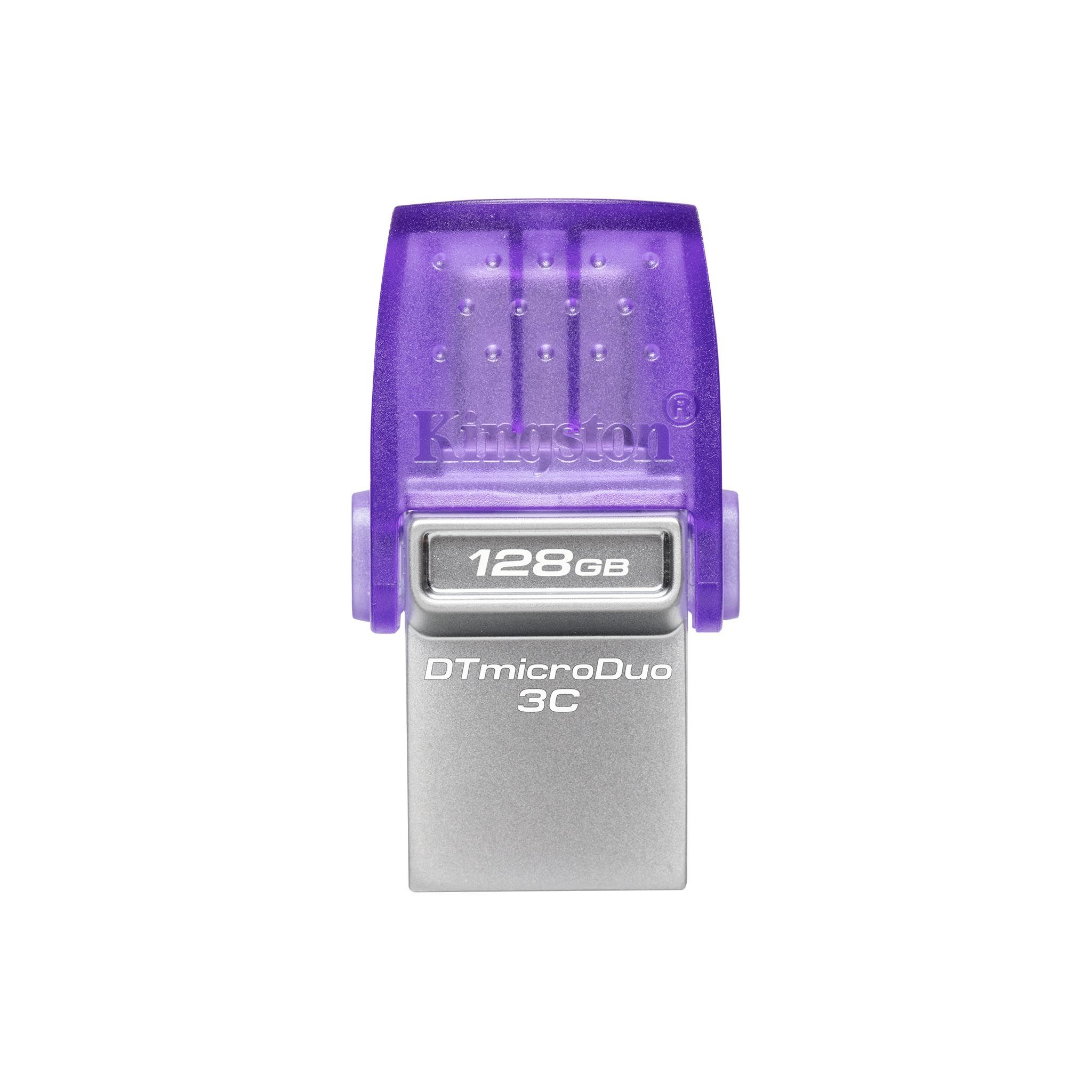 Карта памяти USB 3.2 USB-A, USB-C, 128 ГБ, Kingston DT microDuo 3C