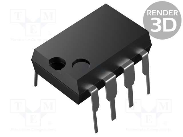 93C56B-I/P IC: EEPROM memory; 2kbEEPROM; Microwire; 128x16bit; 4.5÷5.5V; 2MHz