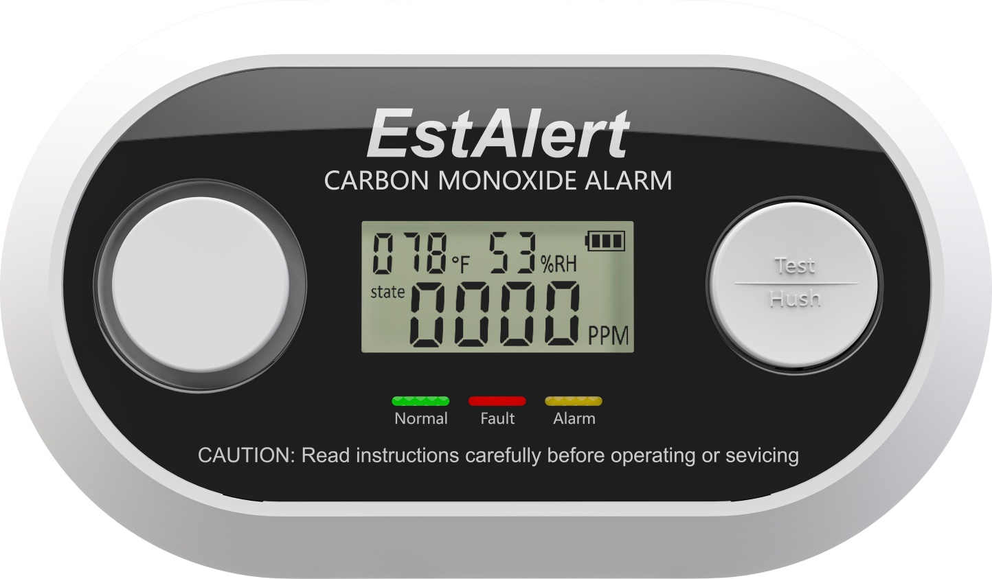 EstAlert Nutikas Vingugaasiandur, temp, RH, Wifi, 10a