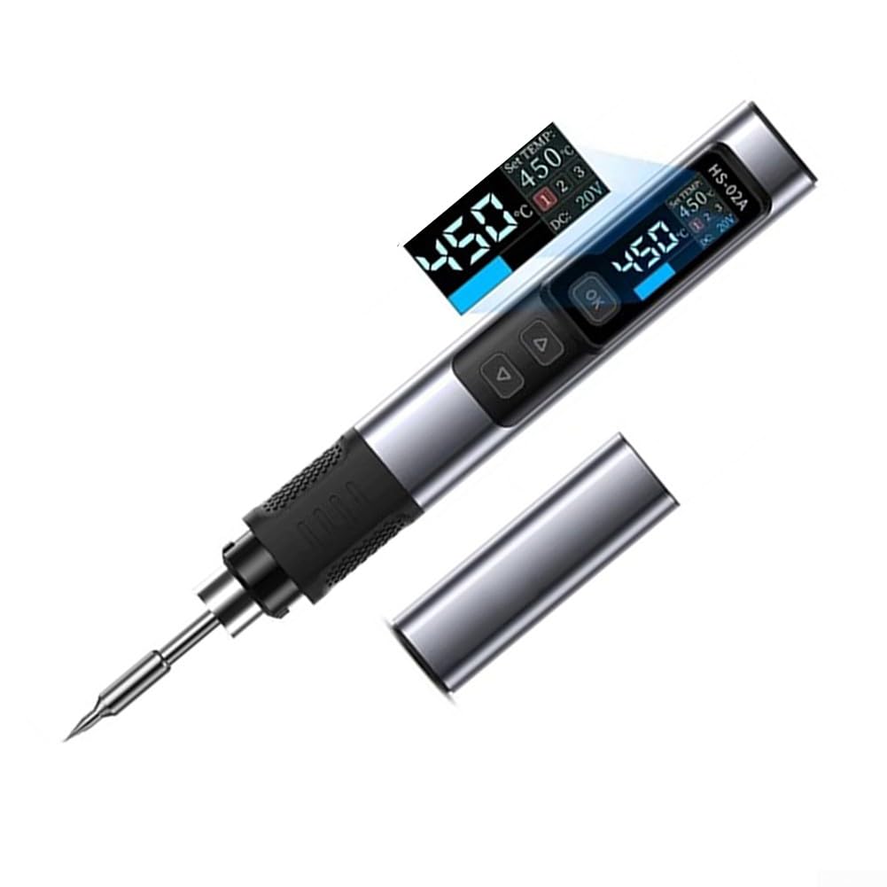 Паяльник HS-02A 100 Вт, 6x F245 быстрых наконечников 100..450 град, USB-C/DC Fnirsi C245