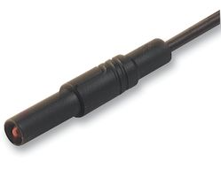 Testrijuhe 4mm isol banaanid 1m 1000V 16A 1mm2 must 934074100