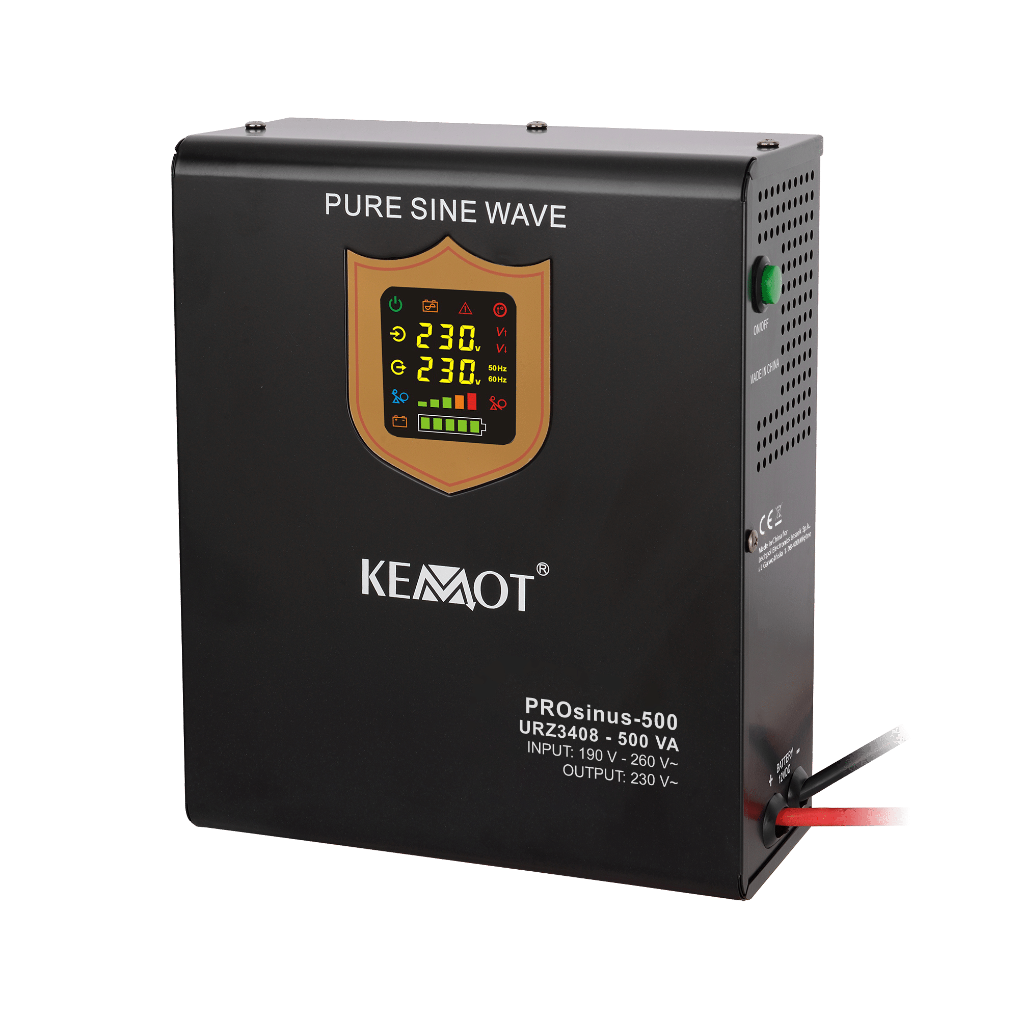 UPS küttele 300W siinus 12V välise akuga PROsinus-300W, must