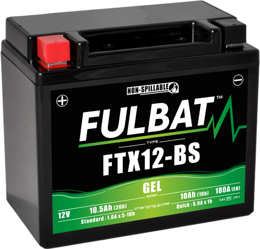 Motorcycle starter battery 12V 10Ah 180CCA +- 150x87x130mm