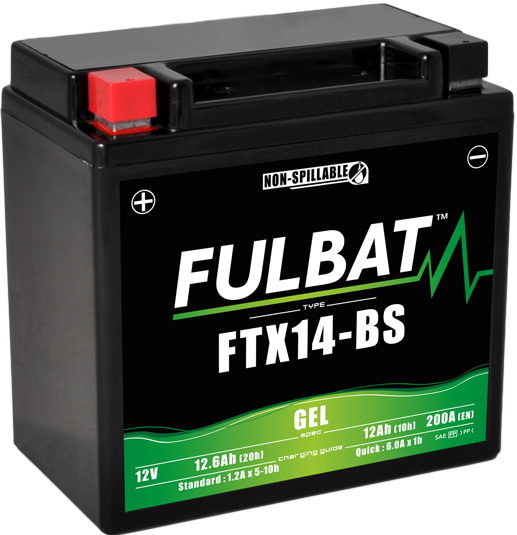 Motorcycle starter battery 12V 12Ah 200CCA +- 150x87x145mm