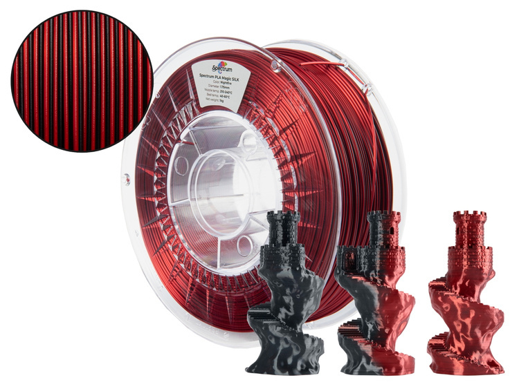 Filament PLA Magic Silk 1.75mm Nightfire 1kg