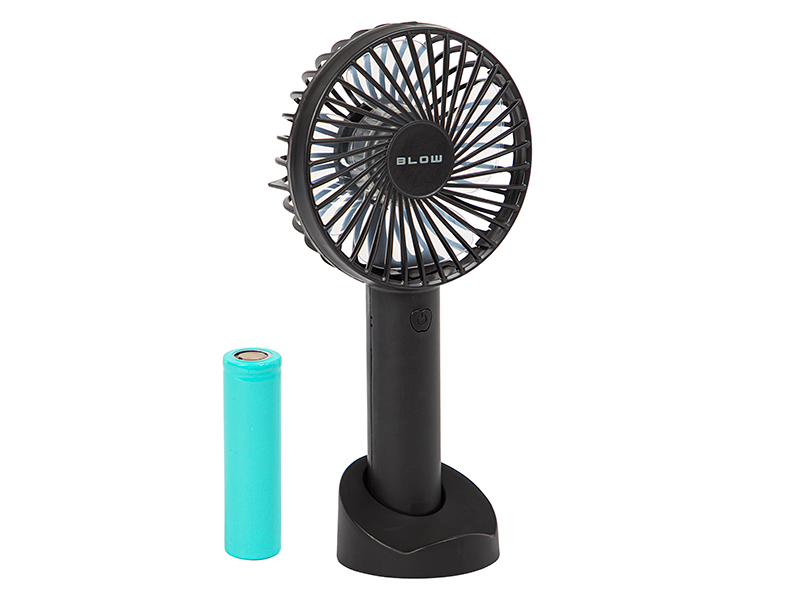 Handheld Fan 100mm 3W 5V USB Battery Black