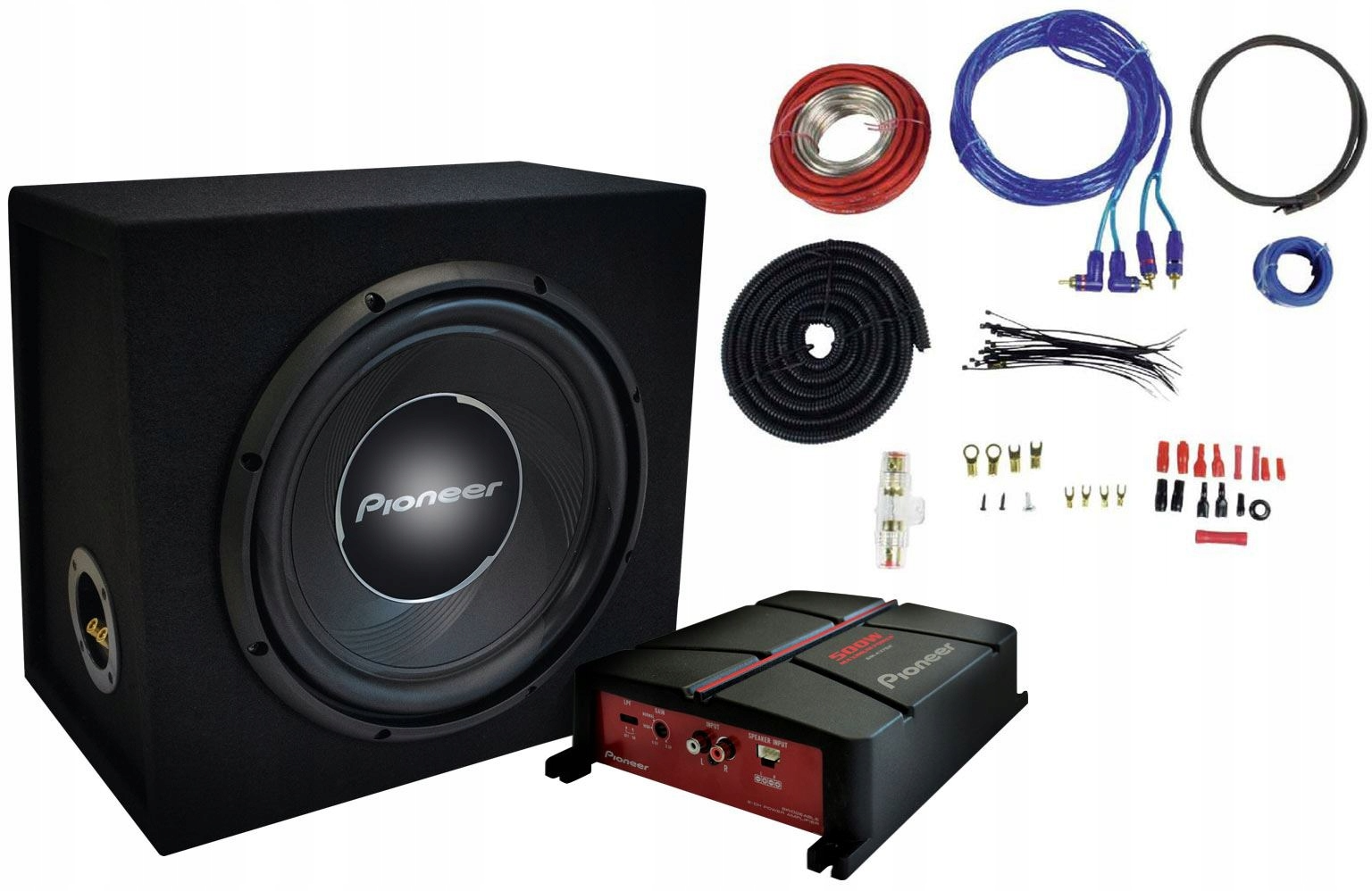 Сабвуферный комплект 12" Pioneer 400/1400W кабели