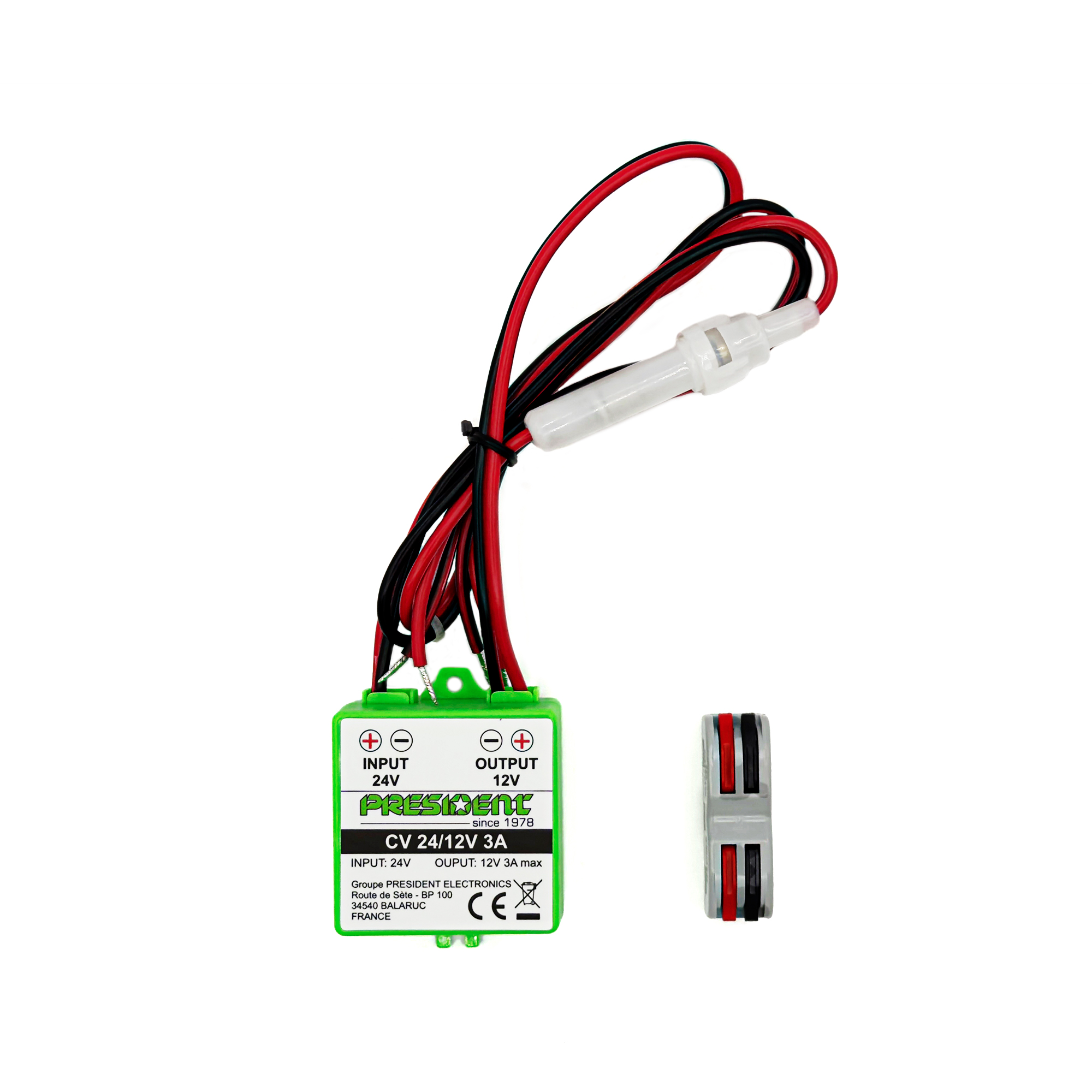 Muundur 24VDC->12VDC 3A