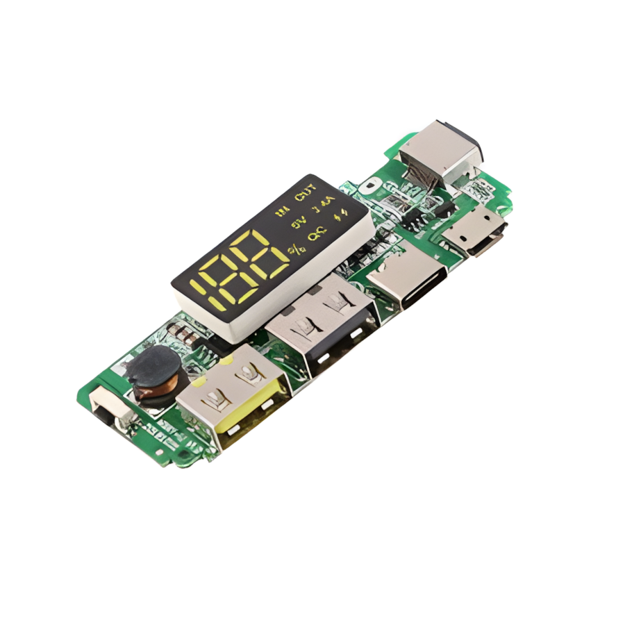 Laadimismoodul step-up Li-Ion 2.4A 2xUSB-A + 3 sisendit 1S