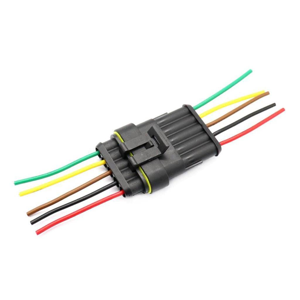 5-pin IP67 toitejuhtme paar Superseal 1.5 10cm 1.5mm2