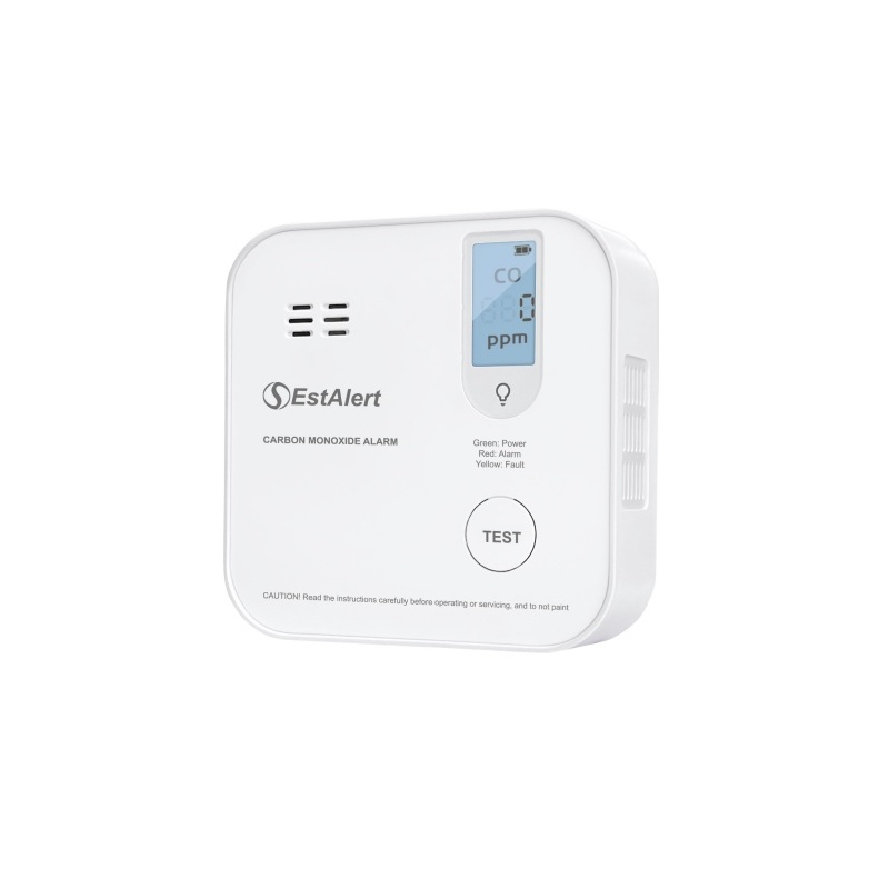 EstAlert Vingugaasiandur LCD 10A patareiga