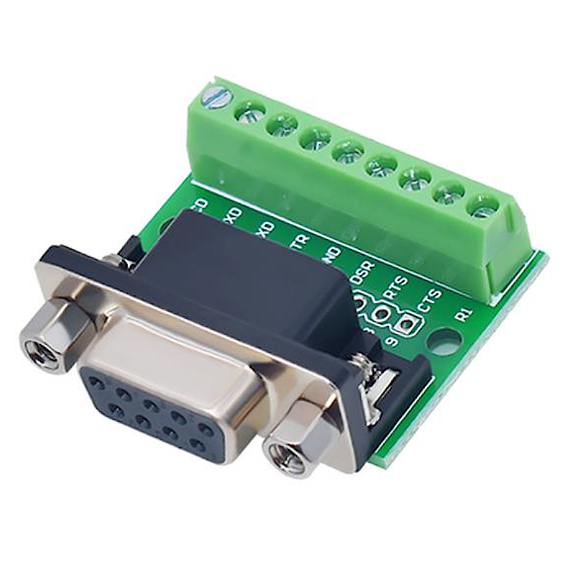 DB9 socket screw terminal adapter 9-pin RS232 RS485