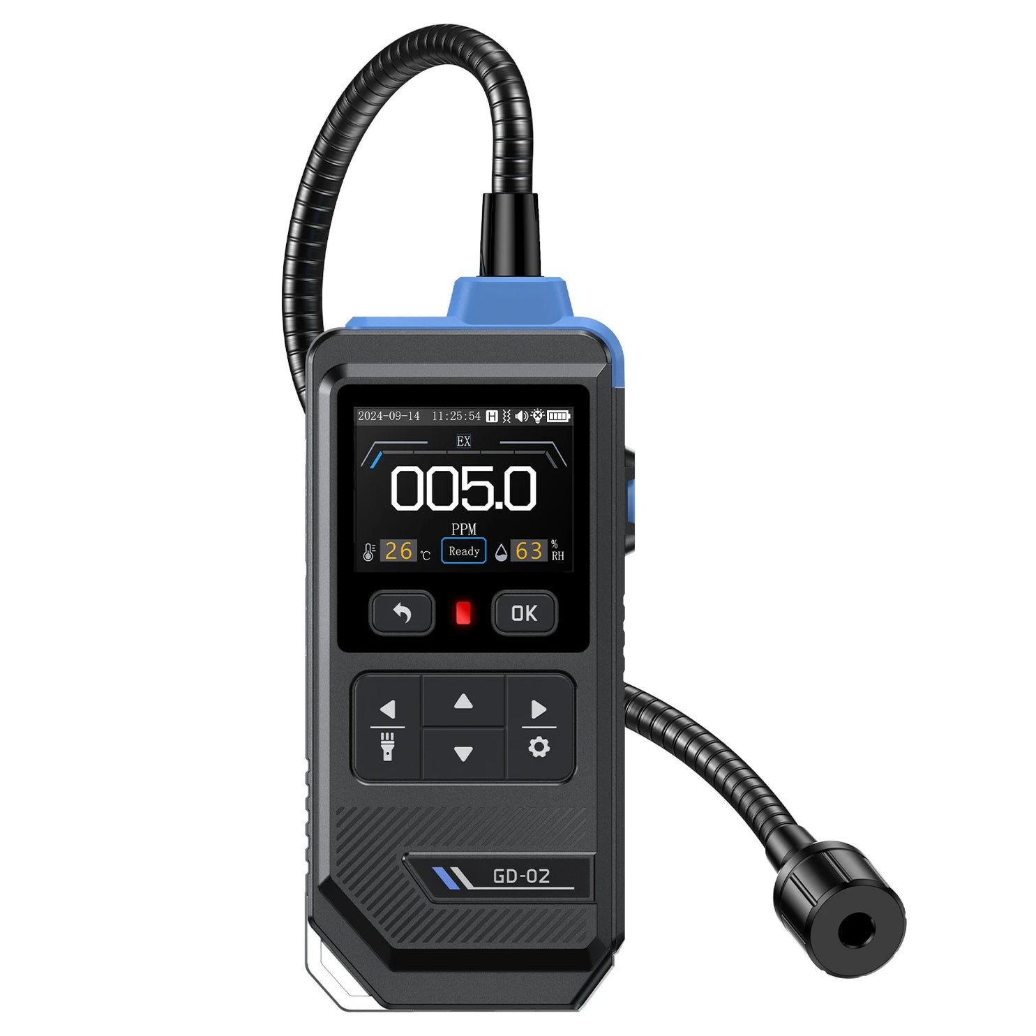 Gaasilekke detektor metaan/propaan/isobutaan alarm led akuga