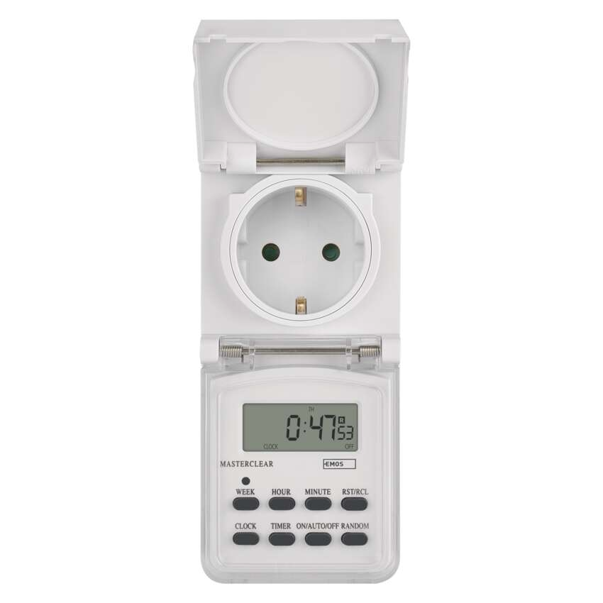 Digitaalne väli nädalataimer, 10-programmi IP44 3680W