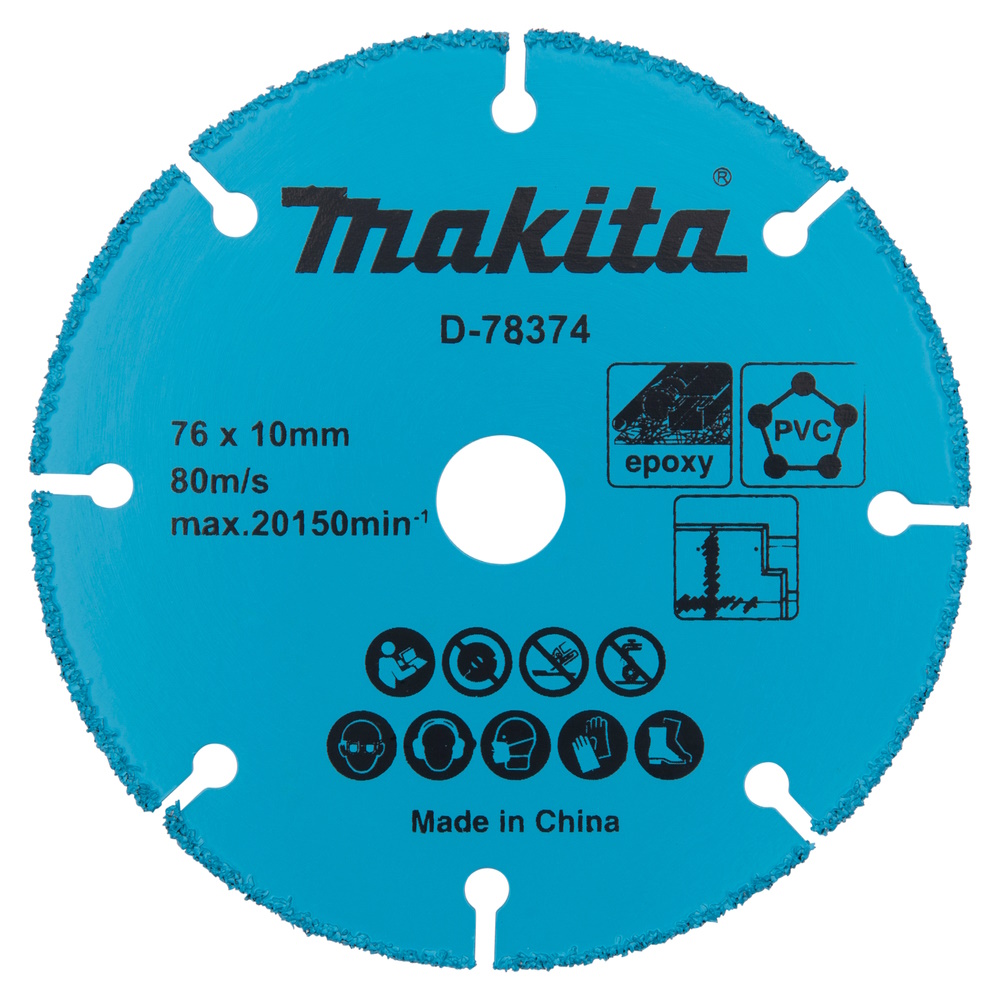 Lõikeketas volframkarbiid 76x1.75x10mm, kipsplaat, PVC, fiiber