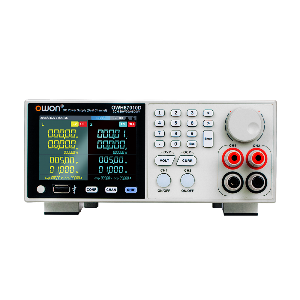 Лабораторный блок питания, 2-кан. 0...80В 20А, 3.95" LCD USB/LAN/RS485