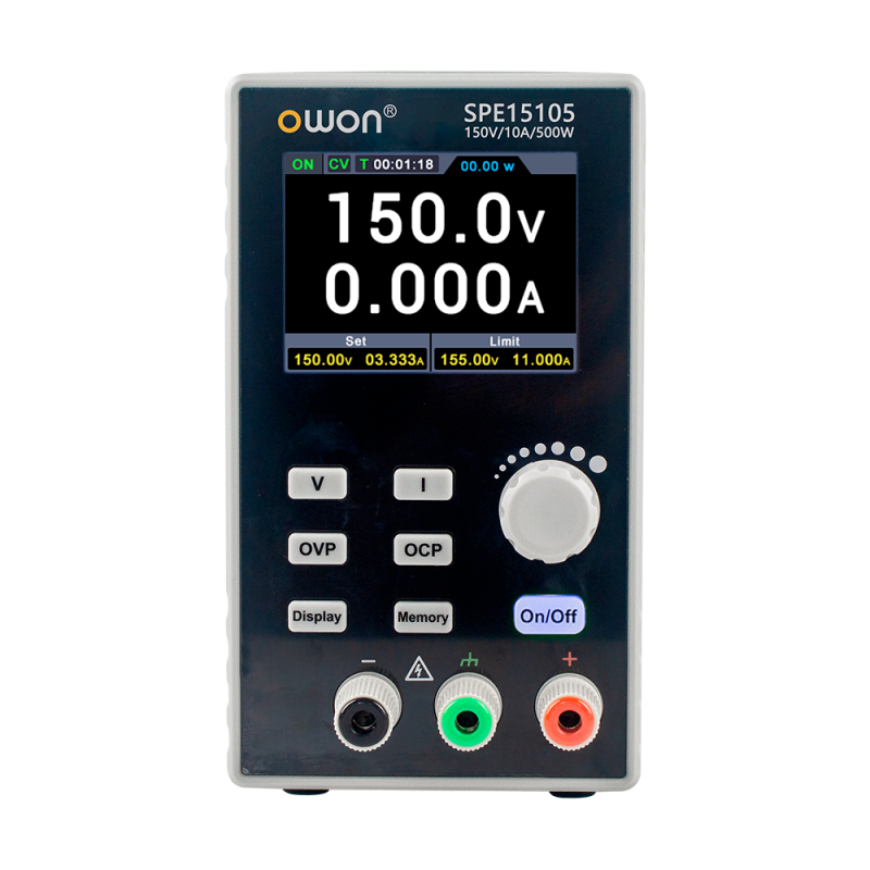 Лабораторный блок питания, 1кан. 0...150В 10А, 2.8" LCD USB COM
