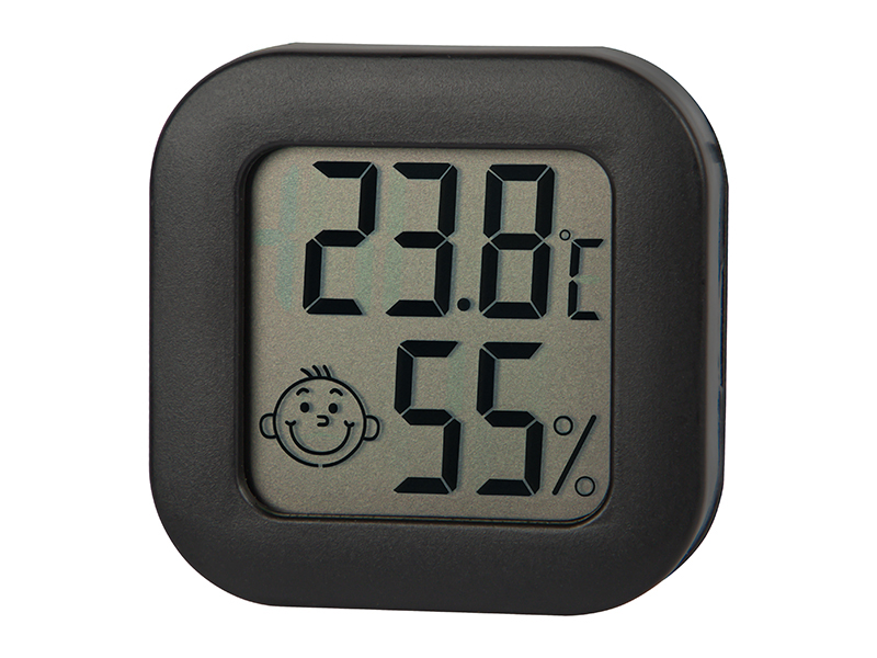 Termo-hügromeeter 45*45mm, must, 10...90%, -10...+70C