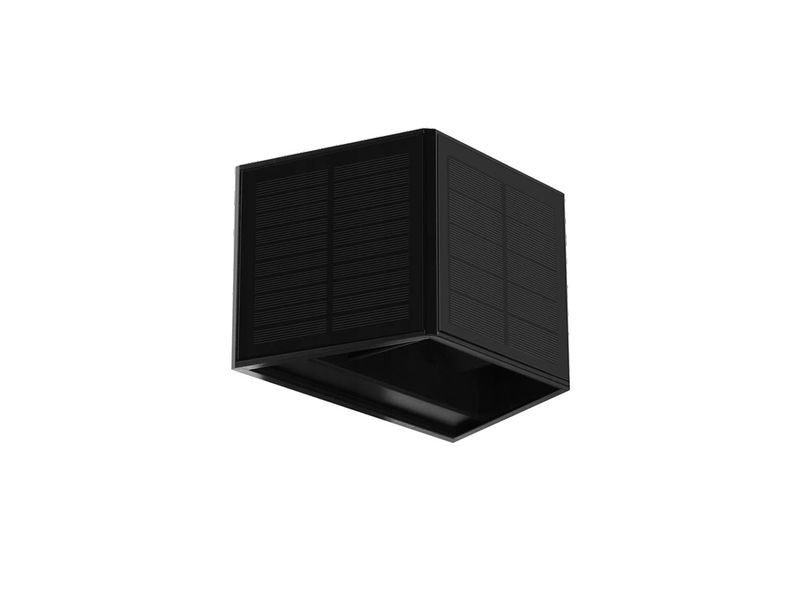 Väli seinavalgusti must solar 3000K 50lm 1200mAh