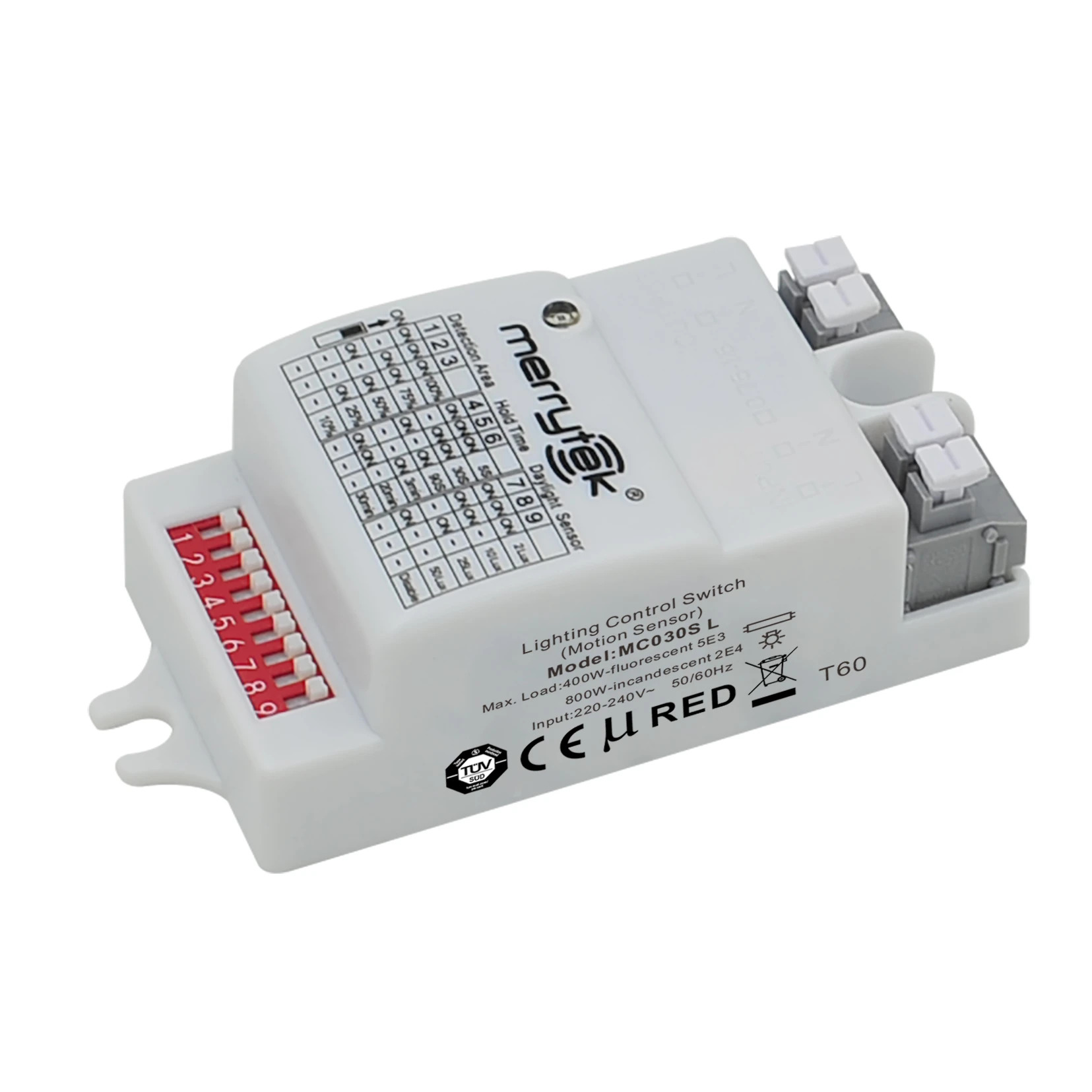 Hämara ja mikrolaineandur Merrytek 6m 400W 230VAC IP20
