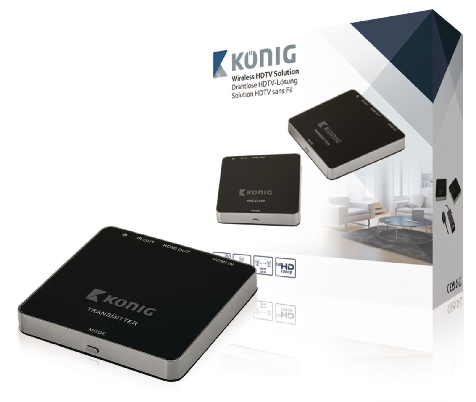 køkken drivhus erstatte 5 Ghz Wireless Hdmi Transmitter 1080p / 3d - Range 30 M, König - Oomipood