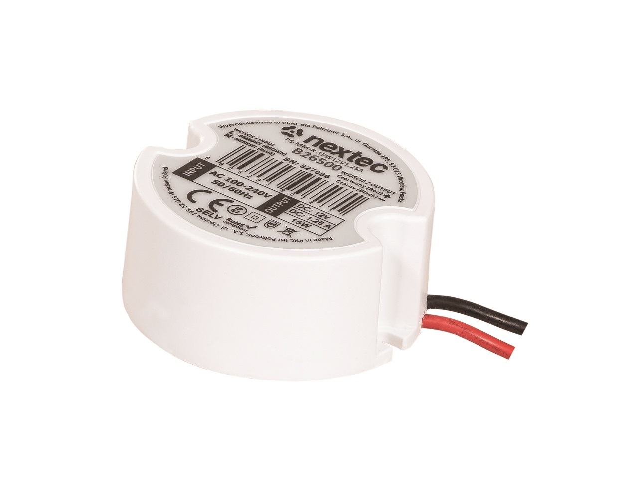 LED toiteplokk 12VDC 1.25A 15W IP67 d=54mm
