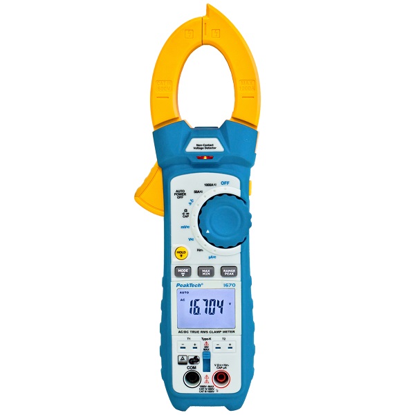 TrueRMS clamp meter 50,000 counts 1000 A AC/DC, BT