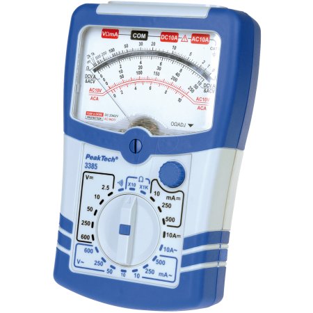 Analoog multimeeter Peaktech 3385-ET ACV/DCV/ACA/DCA/R CAT II