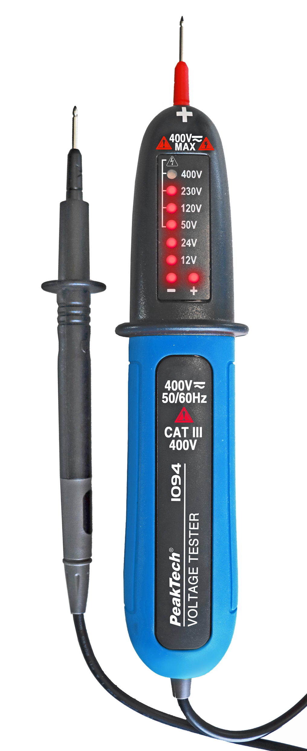 Voltage Tester with LED-Display 12 ... 400V AC/DC