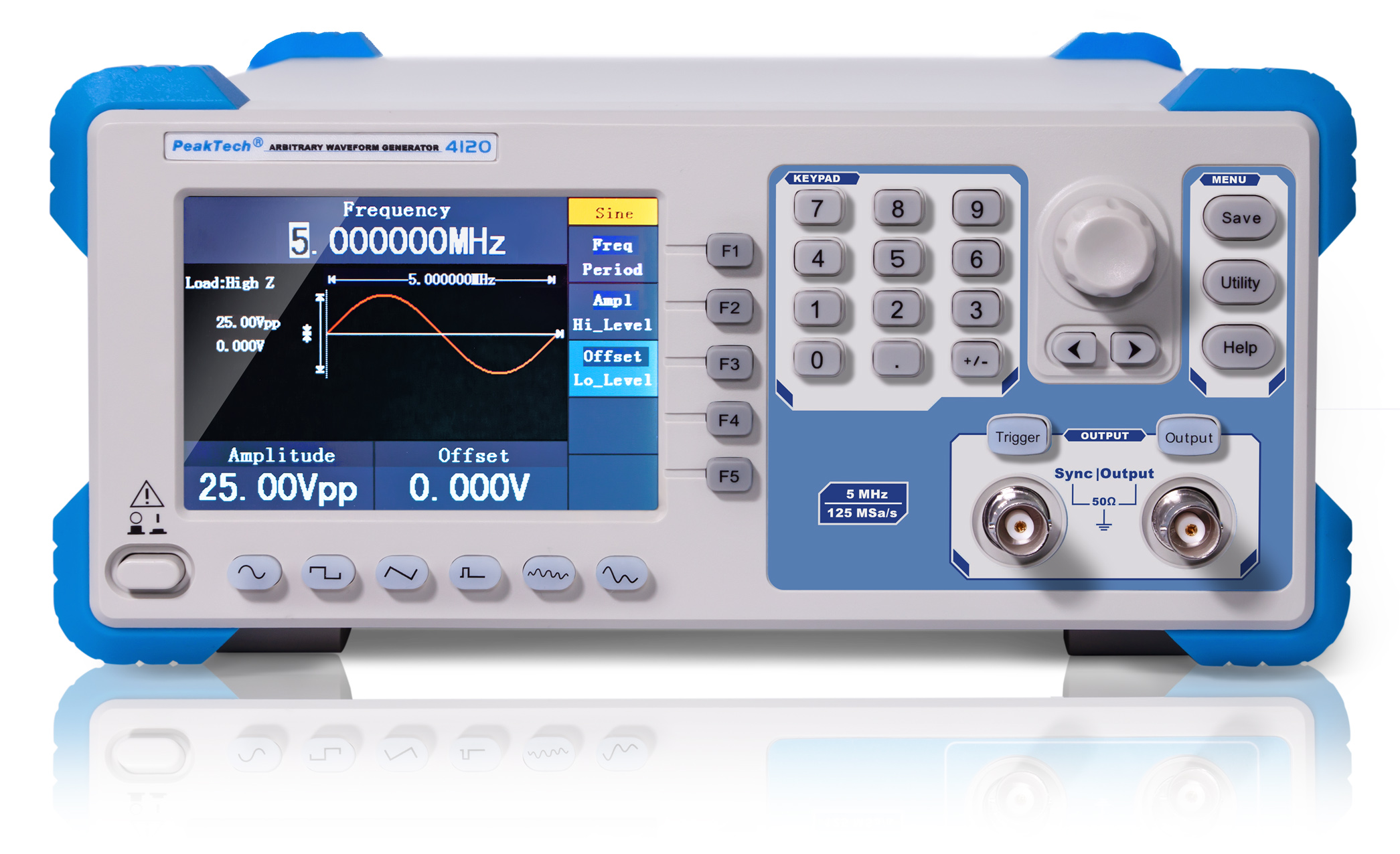 Ühekanaliline suvalise lainekuju generaator, 1 µHz – 5 MHz
