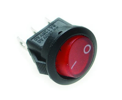 Klahvlüliti ON-ON 3A ümar SMRS-102-2C3/R Punane
