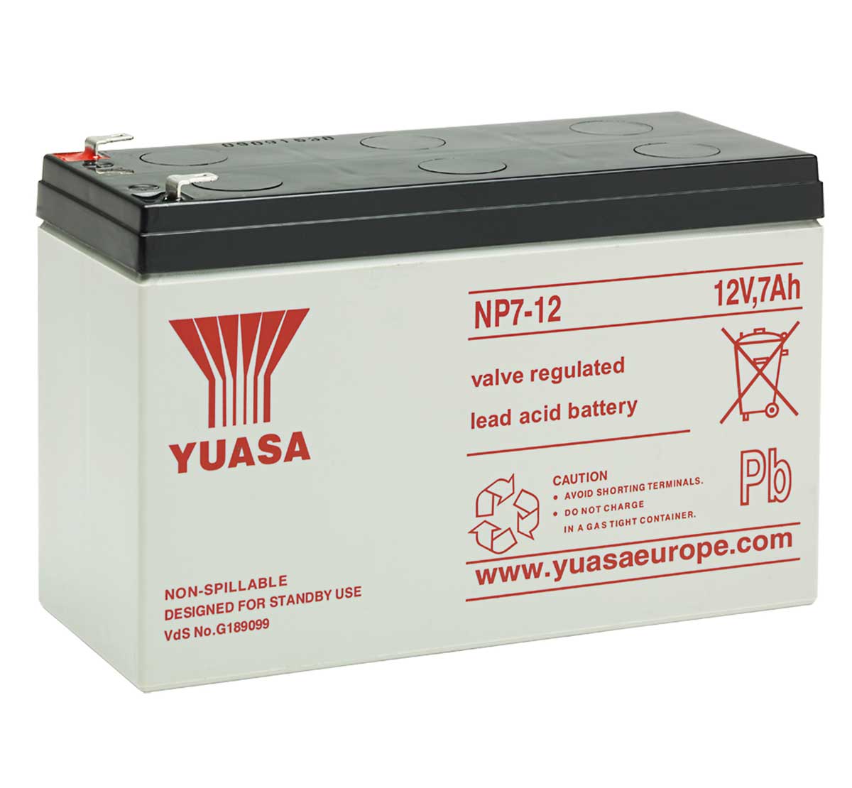 Batterie Plomb 12V 5Ah (90x70x106) Yuasa (NPH5-12) - Vlad