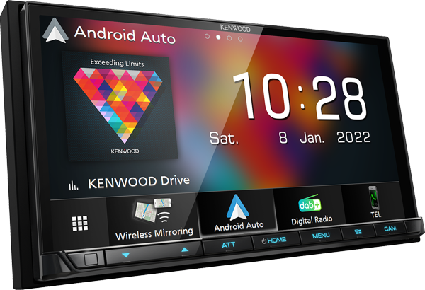 AV-ресивер KENWOOD DMX8021DABS Digital, 7.0" WVGA, беспроводной CarPlay/Android Auto