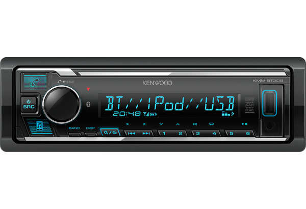 Цифровой медиа-ресивер KENWOOD KMM-BT309, подключение двух телефонов