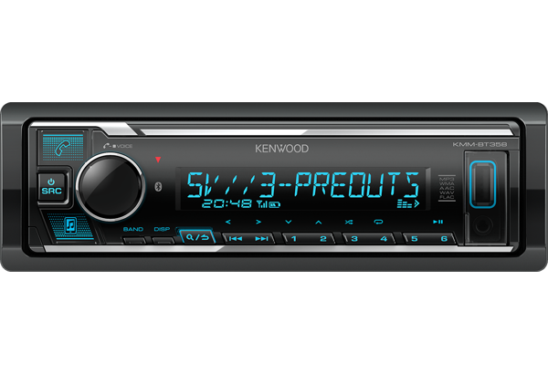 Цифровой медиа-ресивер KENWOOD KMM-BT358, Bluetooth, 13-полосный эквалайзер