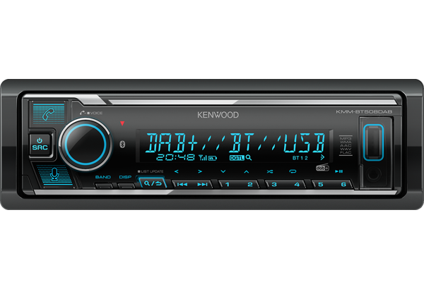 Цифровой медиа-ресивер KENWOOD KMM-BT508DAB, DAB+, два телефона